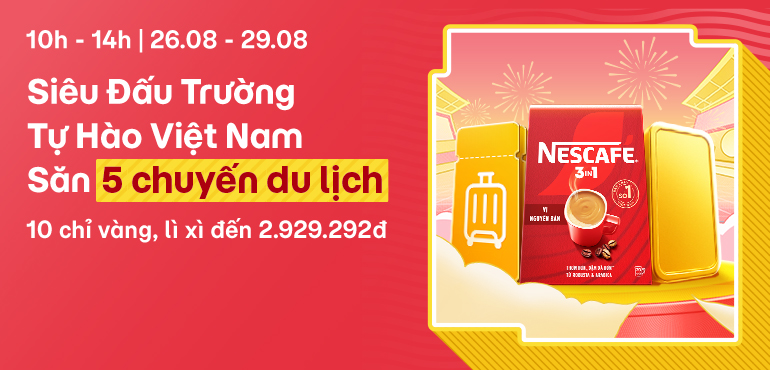 Siêu Đấu Trường Tự Hào Việt Nam mang đến 5 chuyến du lịch nghỉ dưỡng, 10 chỉ vàng và lì xì đến 2.929.292đ