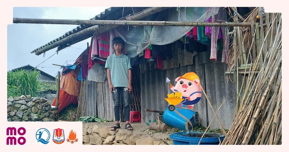 Góp Heo Vàng xây nhà hạnh phúc tặng em Hờ Mí Mua tại thôn Tía Sùng, xã Lũng Phìn, tỉnh Tuyên Quang