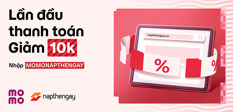Lần đầu mua thẻ nạp game, MoMo tặng liền ưu đãi giảm 10.000đ