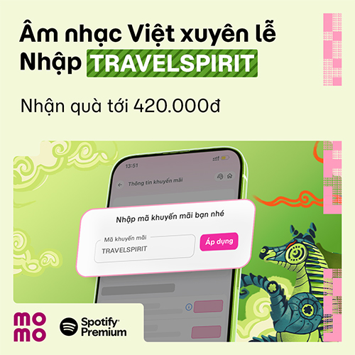 Lễ này, cùng MoMo x Spotify tận hưởng âm nhạc trên hành trình vi vu