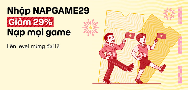 MoMo tặng lộc cho game thủ dịp Đại lễ: Giảm 29% nạp mọi game