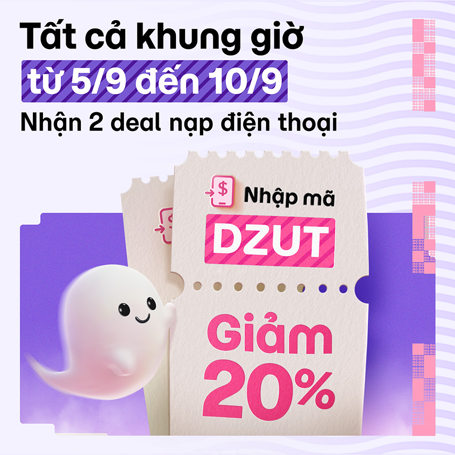 Giật cô hồn từ 05/09 - 10/09: Nạp tiền điện thoại giảm đến 50%