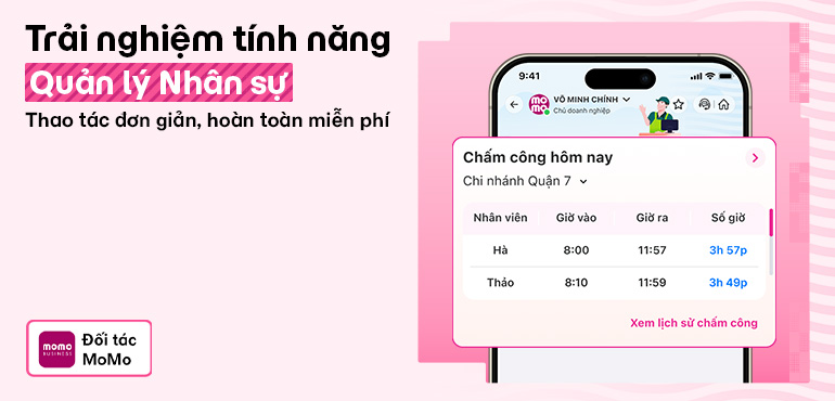 Sắp ra mắt: Quản lý nhân viên toàn diện cho chủ quán ngay trên MoMo