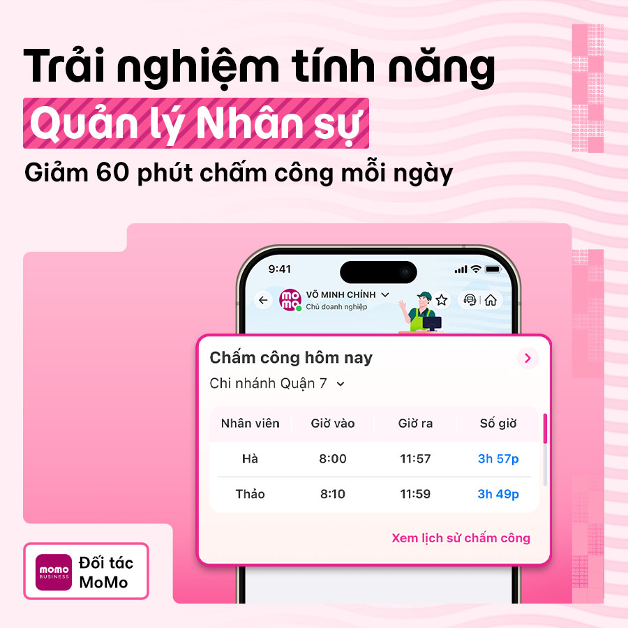 Sắp ra mắt: Quản lý nhân viên toàn diện cho chủ quán ngay trên MoMo