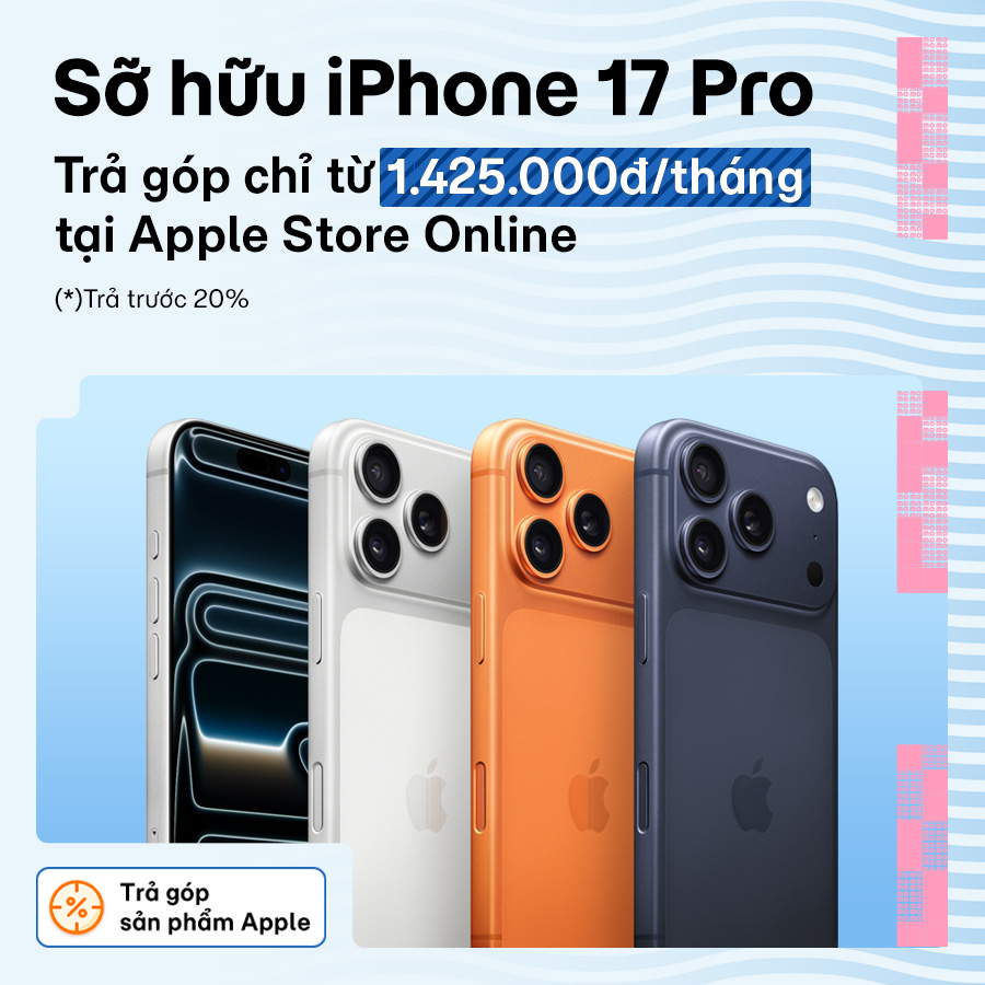 Cầm trên tay iPhone 17 Pro: Trả góp chỉ từ 1.425.000đ/tháng qua Ứng dụng MoMo. Đặt trước ngay!