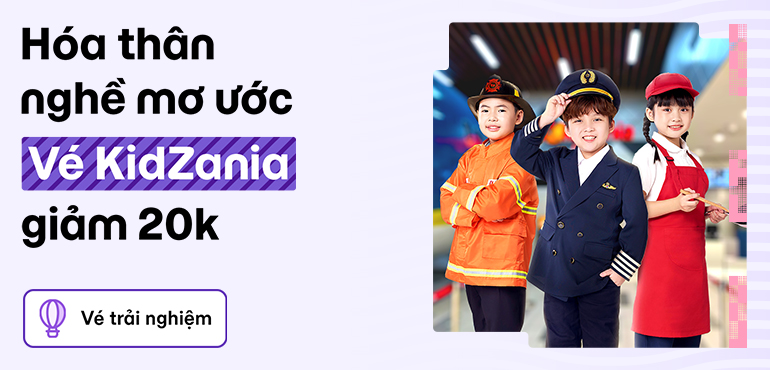 Cho trẻ hóa thân vào nghề mơ ước - Vé KidZania giảm 20.000đ