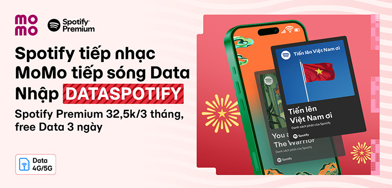 Dù bạn ở đâu – quẩy hết mình ở concert, tụ tập cùng bạn bè, hay tận hưởng kỳ nghỉ xa – chỉ cần có Data mạnh + Spotify Premium, là bạn mang theo âm nhạc Việt Nam bên mình mọi lúc, mọi nơi.