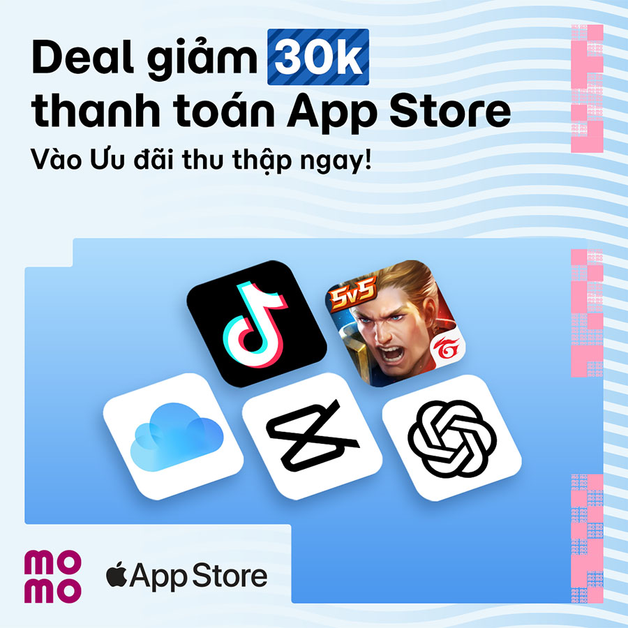 Deal hời cuối tháng: Giảm 30.000đ nạp game, thanh toán mọi ứng dụng App Store