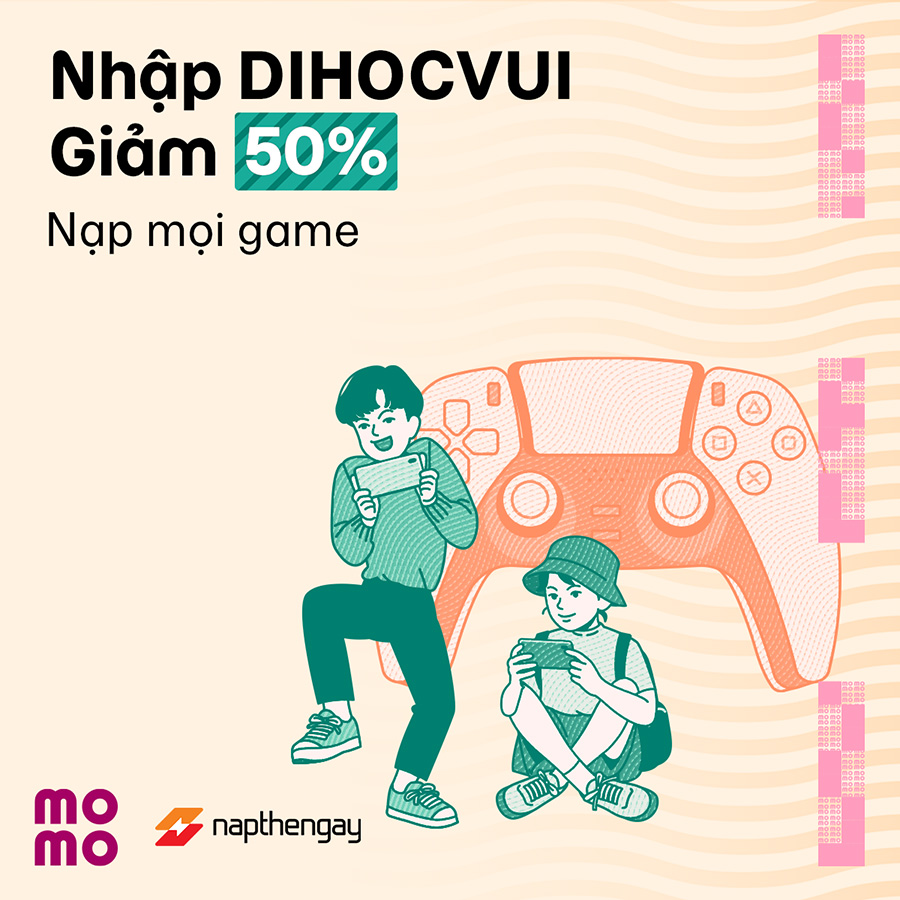 MoMo tặng bạn deal tháng 9: Giảm 50% nạp mọi game