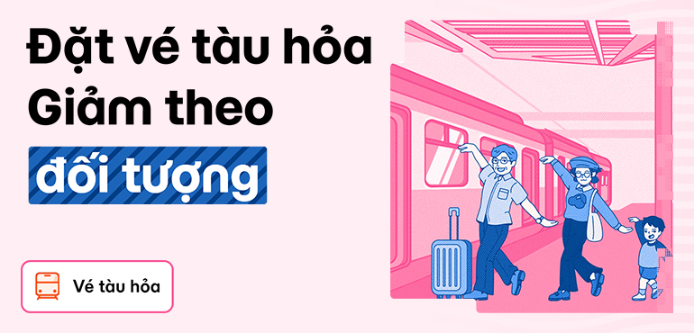 Đặt vé tàu hỏa trên MoMo Travel - Giảm đến 25% cho một số nhóm khách