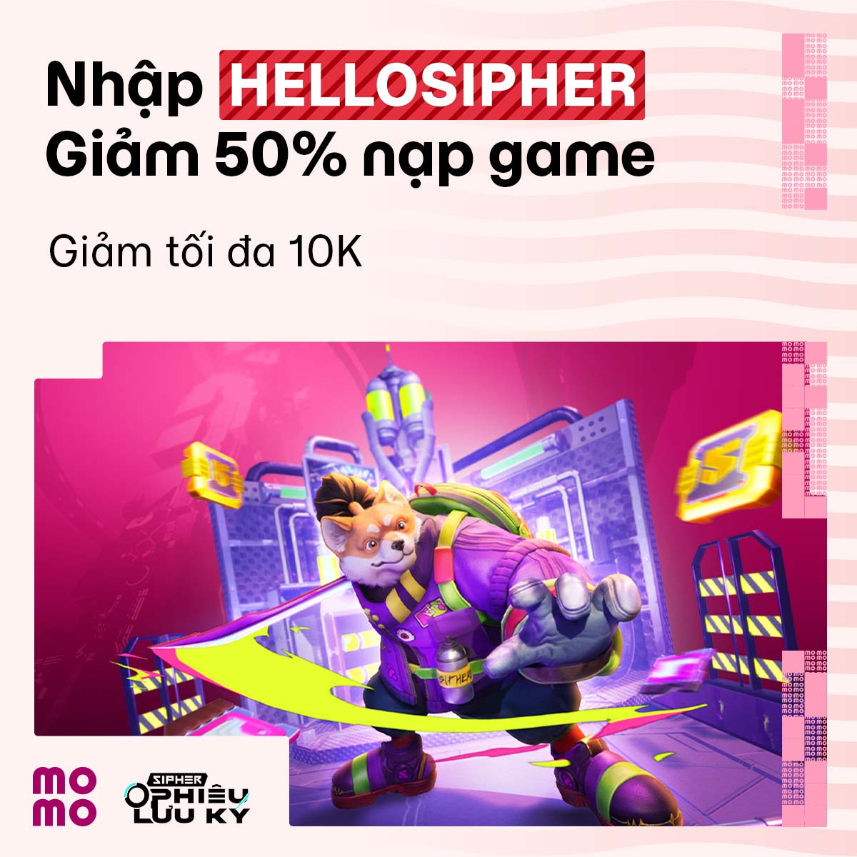 Nạp game Sipher Phiêu Lưu Ký giảm 50%: Nhập vai trong vũ trụ Sipher cùng MoMo ngay