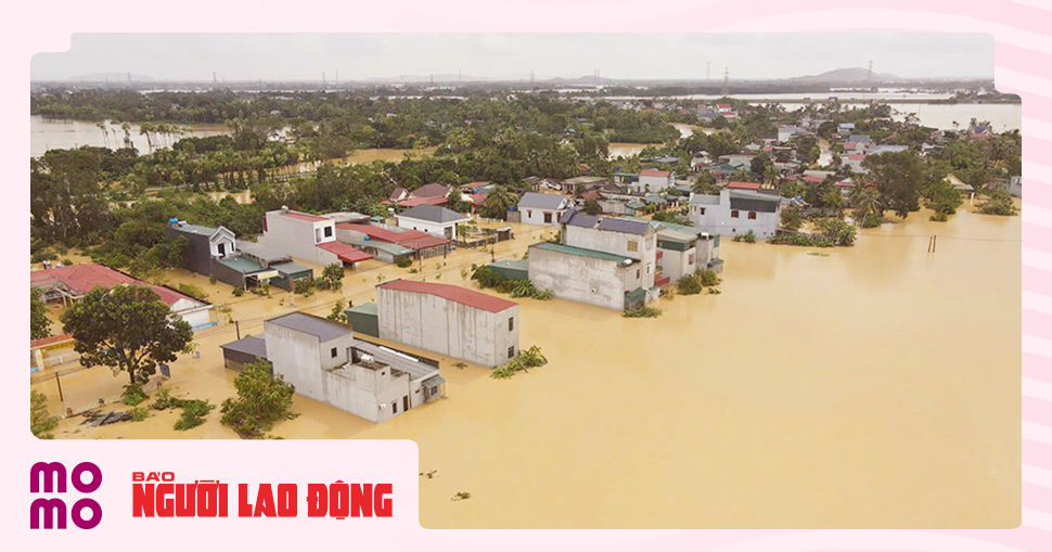 Cảnh tượng ngập lụt nghiêm trọng tại nhiều khu dân cư  sau bão số 10