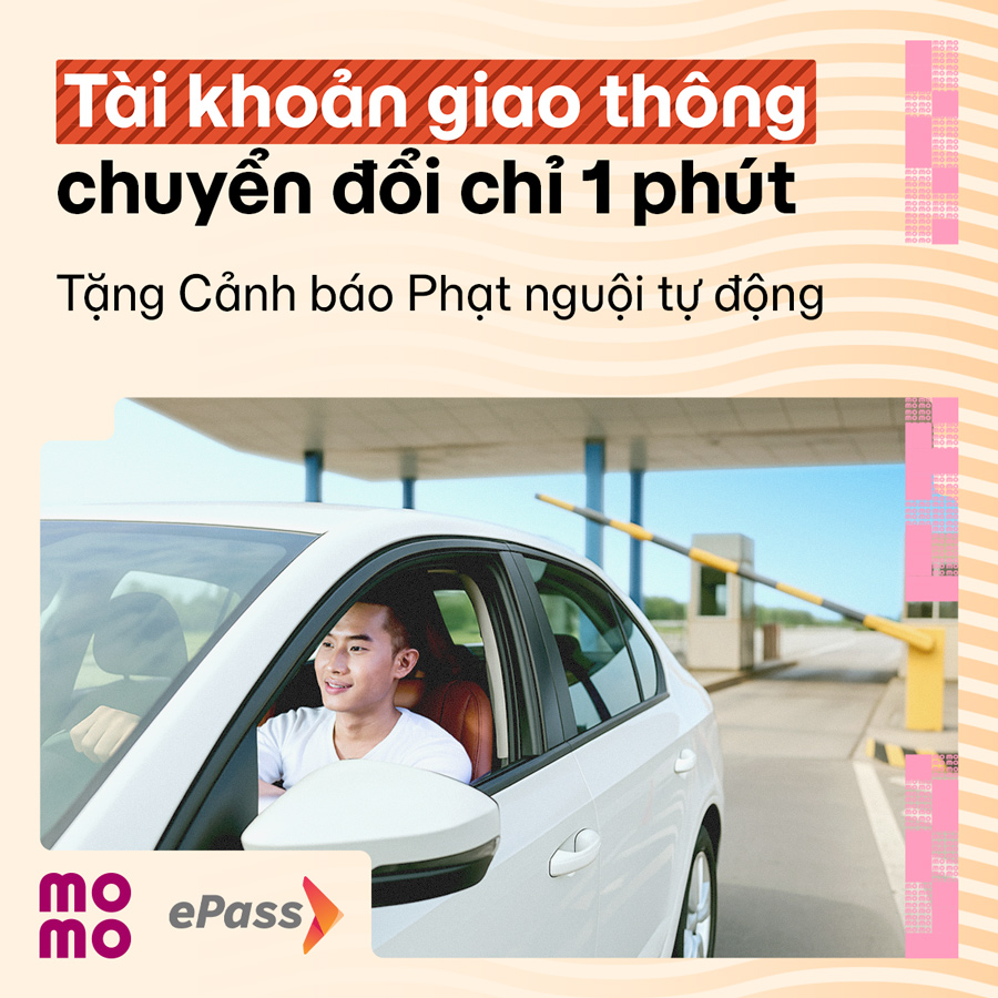 Miễn phí Cảnh báo phạt nguội tự động khi chuyển đổi Tài khoản giao thông với MoMo