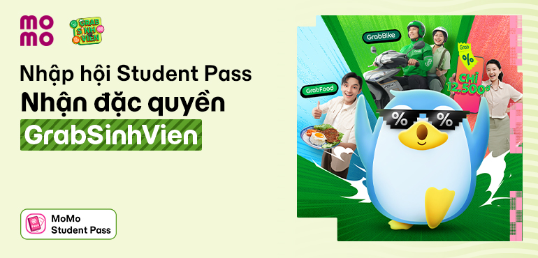 MoMo Student Pass cùng Grab Sinh Viên: Ưu đãi mùa tựu trường cho hành trình sinh viên tiết kiệm