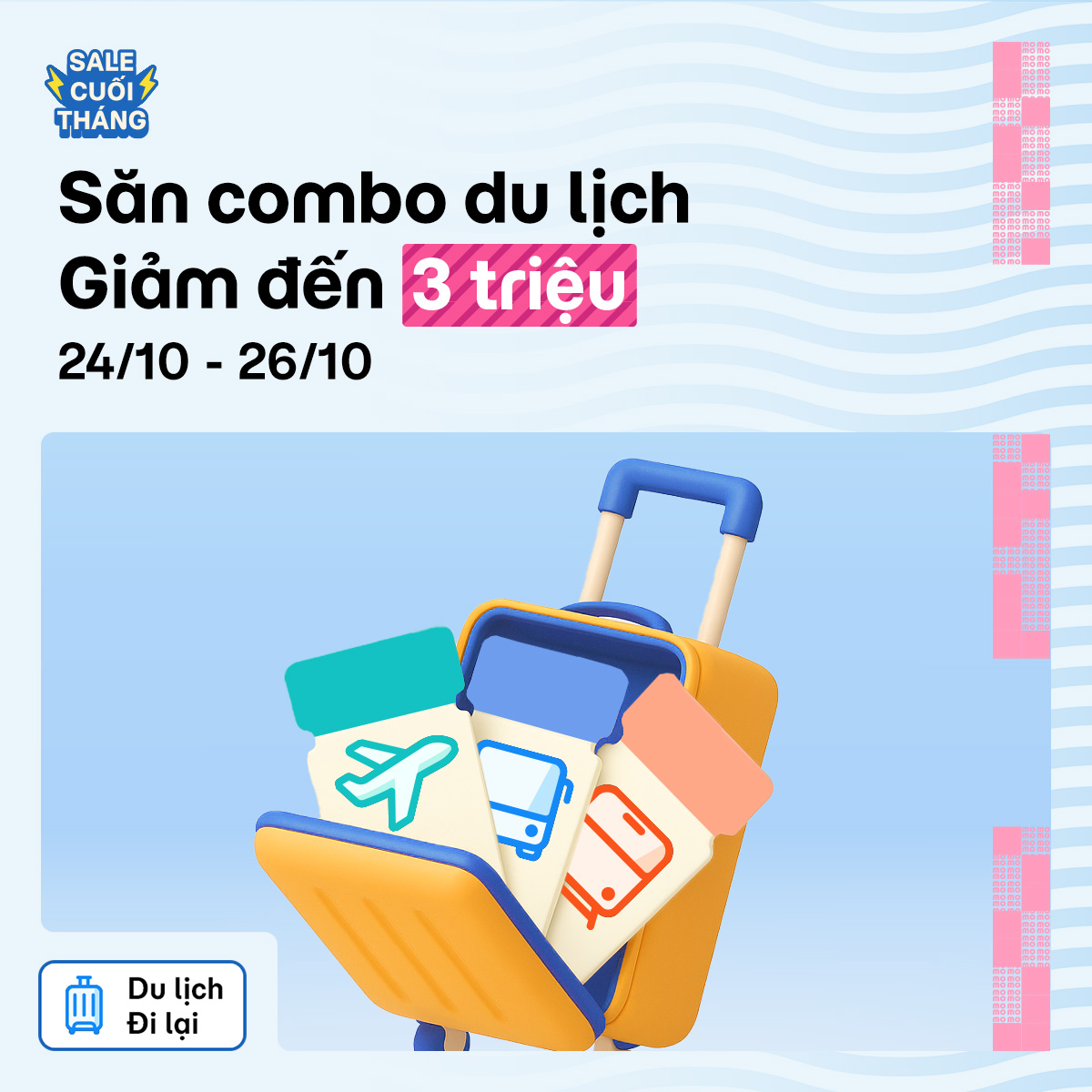 Sale cuối tháng 10: Săn combo du lịch đến 3 triệu đi chill cuối năm!