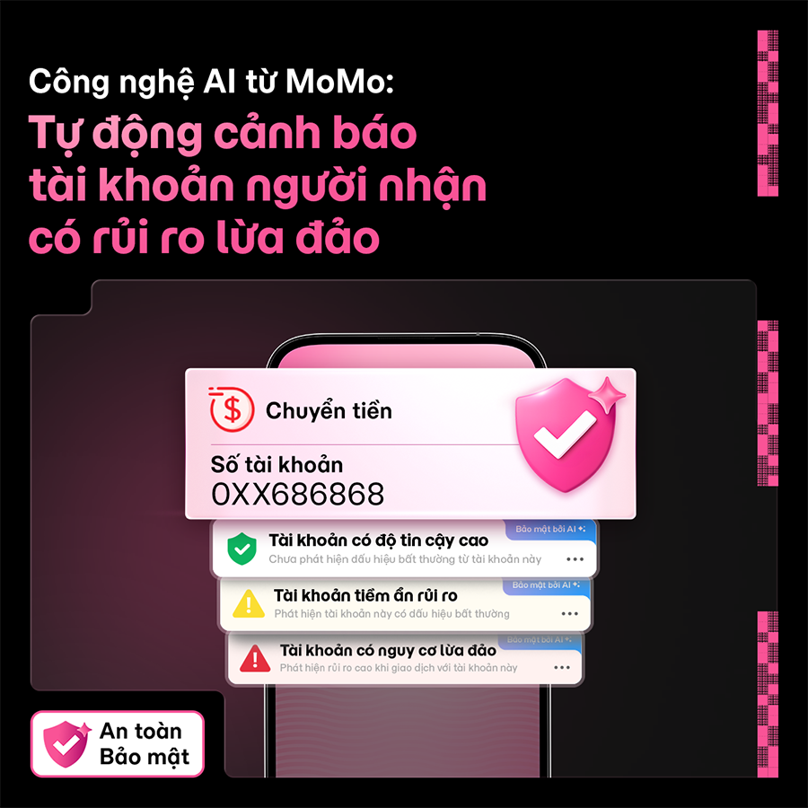 MoMo có chức năng giúp bạn nhận biết mức độ an toàn của tài khoản trước khi thanh toán