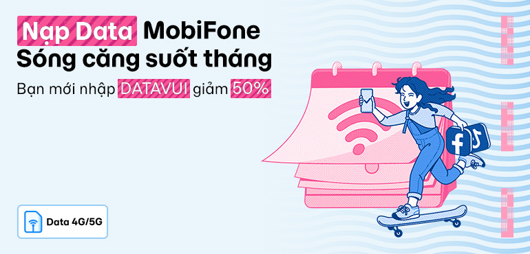 Loạt gói cước data MobiFone trên MoMo - đáp ứng mọi nhu cầu kết nối!