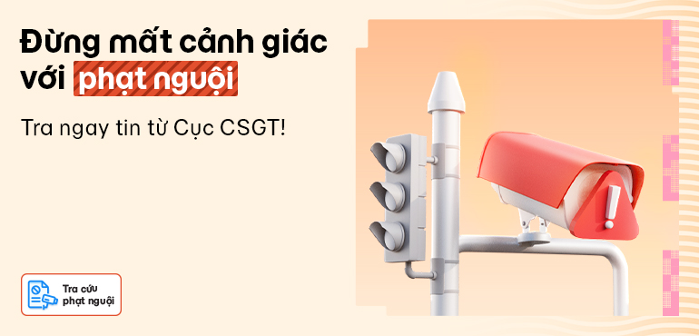 Tra cứu & Nhận cảnh báo Phạt nguội ngay trên MoMo