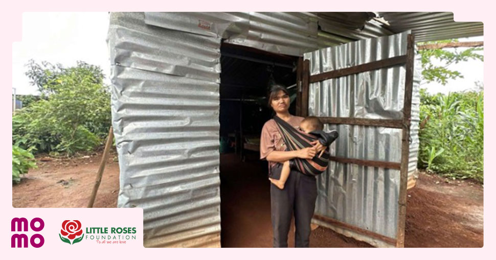 Căn nhà tạm bợ của Rah L. H. cùng mẹ