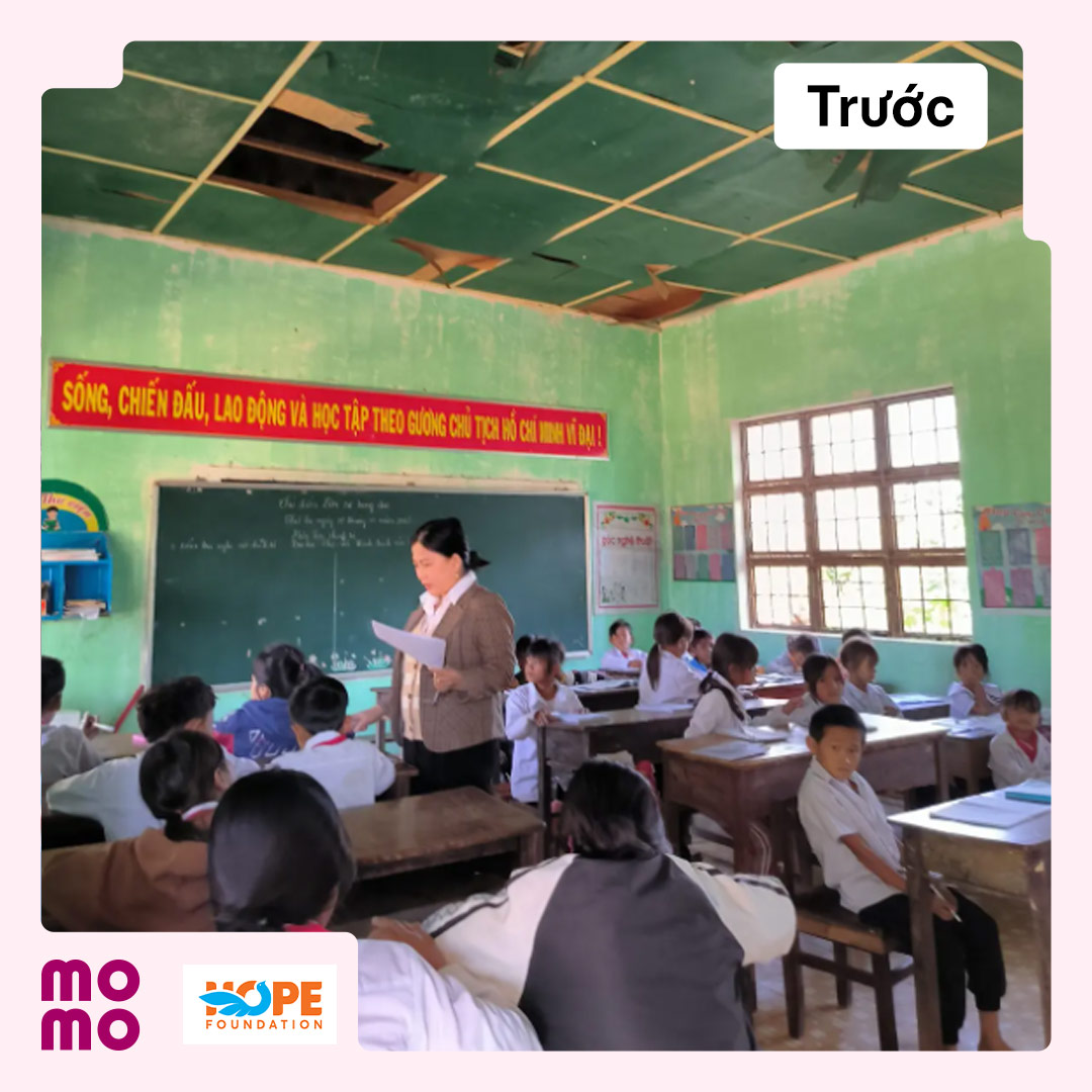 Tặng phòng học mới cho 44 em học sinh tại điểm làng Lơ Pơ thuộc huyện Kong Chro, tỉnh Gia Lai