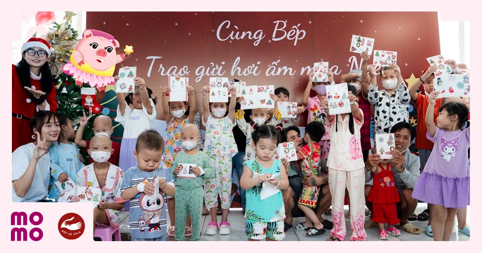 Góp Heo Vàng tặng 3.000 suất ăn, hỗ trợ viện phí, tổ chức Noel và Tết cho trẻ ung thư ở BV Nhi đồng TPHCM