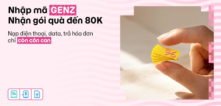 MoMo tặng bạn combo quà đến 80k để chuyện trả hóa đơn và nạp điện thoại, data chỉ còn cỏn con. Xem ngay!