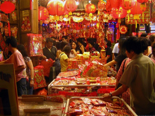 Phố bán phong bao lì xì của người Hoa ở Singapore