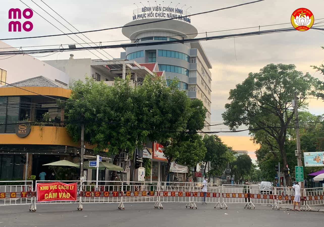 Khu vực cách ly xung quanh các bệnh viện tại Đà Nẵng