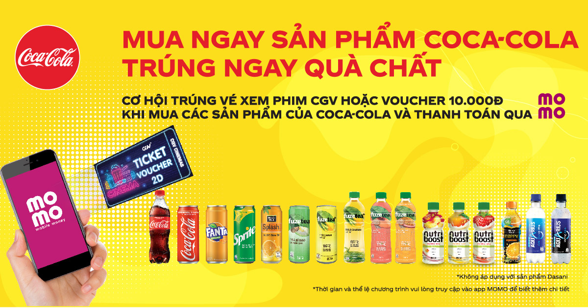 Sắp đến Tết rồi, bồi hồi đón deal CGV siêu xịn từ Coca-Cola và MoMo