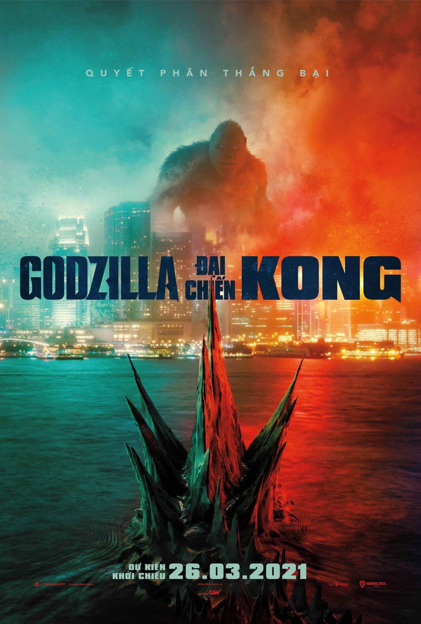 Poster chính thức của Godzilla vs. Kong tại Việt Nam.