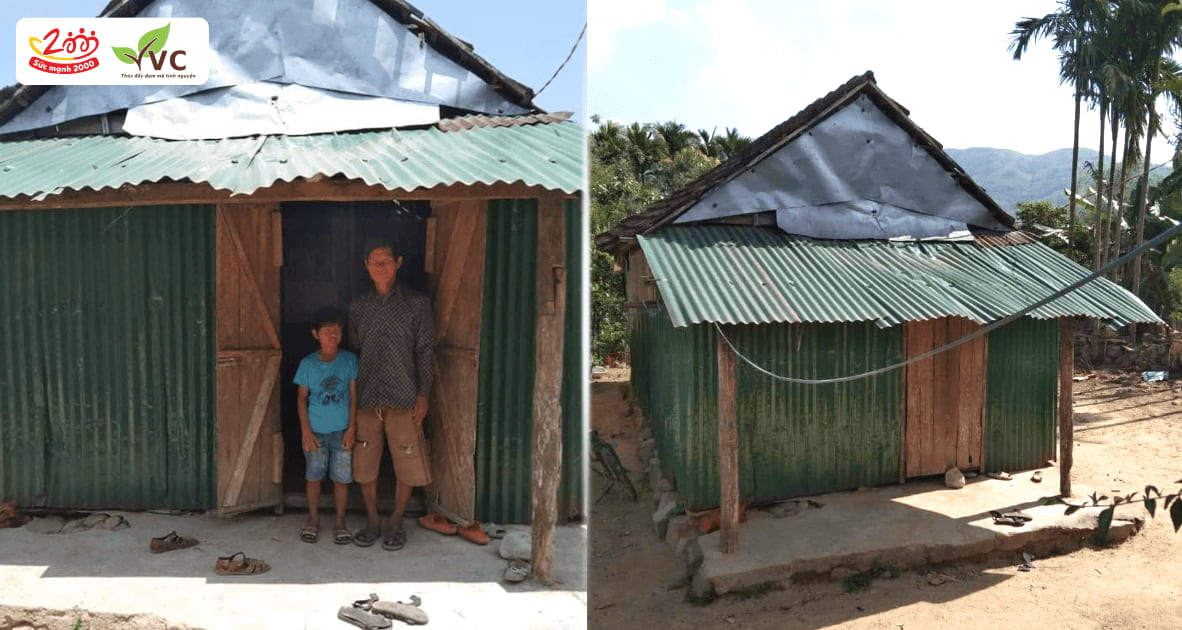 Hiện tại, Huy đang sống cùng bố và 2 chị gái tại căn nhà lụp xụp tại thôn Ka La, thuộc xã Sơn Linh, huyện Sơn Hà, của tỉnh Quảng Ngãi