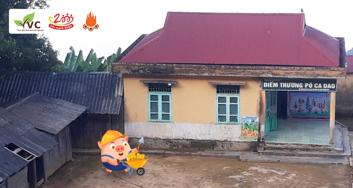 Điểm trường Pô Ca Dao thuộc xã Trung Thu - huyện Tủa Chùa - tỉnh Điện Biên.