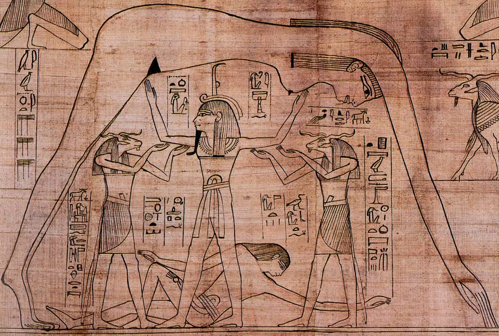 Thần Shu trong minh hoạ của người Ai Cập cổ.