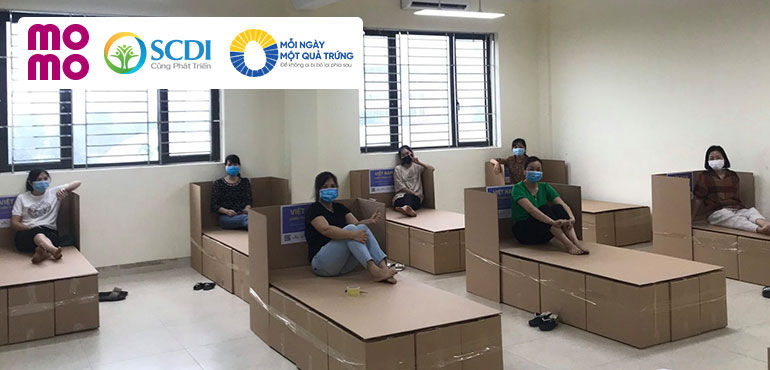 Gửi tặng 1.000 chiếc giường carton chống dịch tới Bắc Ninh, Bắc Giang và Điện Biên