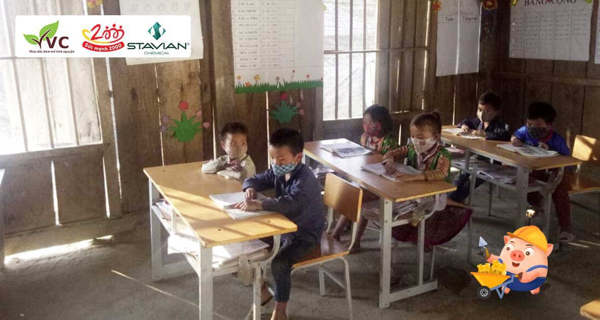 Cùng Stavian xây dựng Điểm trường Phiêng Lằn, tỉnh Lai Châu để các bé không còn học trong phòng tạm, mái tôn, nền đất.
