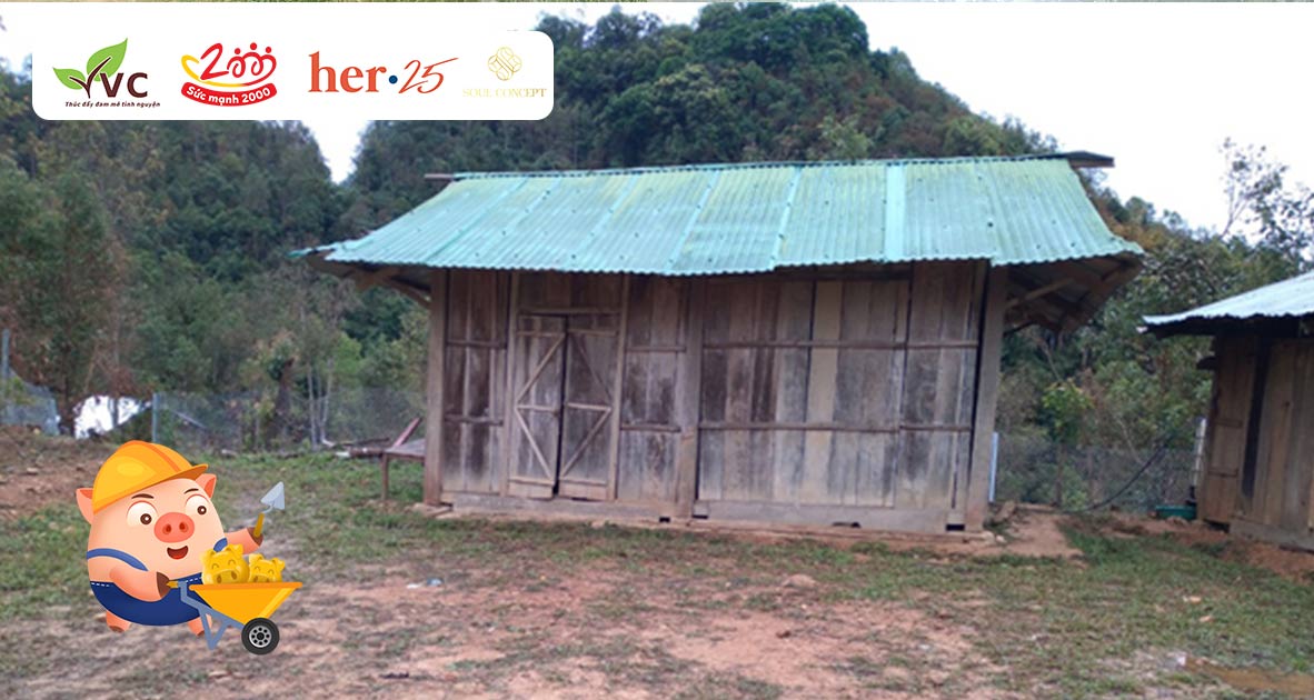 Cùng góp Heo Vàng xây dựng thêm cơ sở vật chất, phòng học tại điểm trường Huổi Só - tỉnh Lai Châu, để các bé có phòng học kiên cố và bớt khó khăn trong học tập.