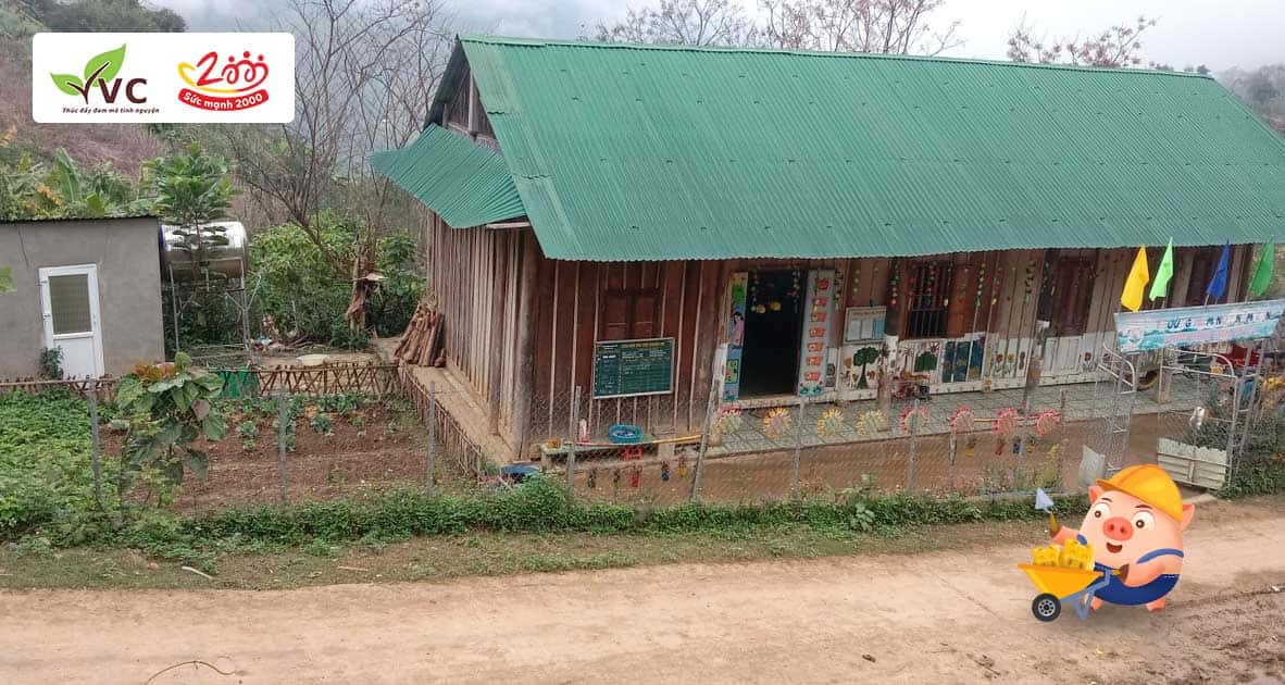 Toàn cảnh trường Mầm non xã xã Nậm Cắn – huyện Kỳ Sơn – tỉnh Nghệ An