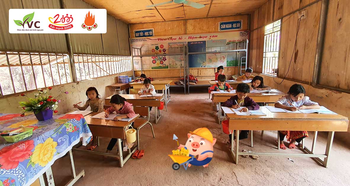 Toàn cảnh điểm trường Tiểu học Vàng Lếch – xã Nậm Tin – huyện Nậm Pồ - tỉnh Điện Biên