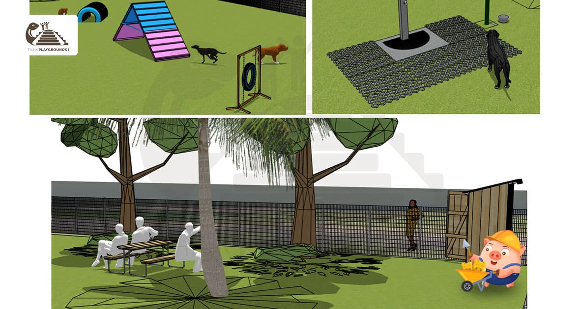 Phối cảnh thiết kế chi tiết của công viên dành cho cộng đồng nuôi chó - 1