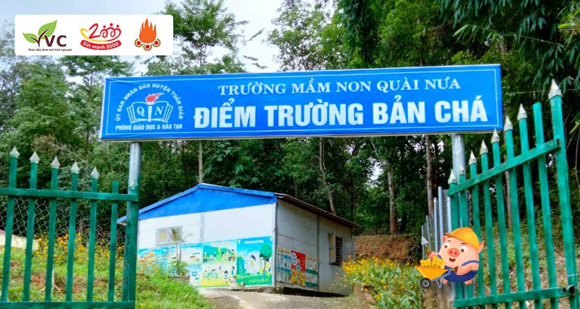 Cùng góp Heo Vàng  thêm phòng học điểm trường bản Chá, tỉnh Điện Biên để các bé có phòng học khang trang, sạch sẽ hơn.