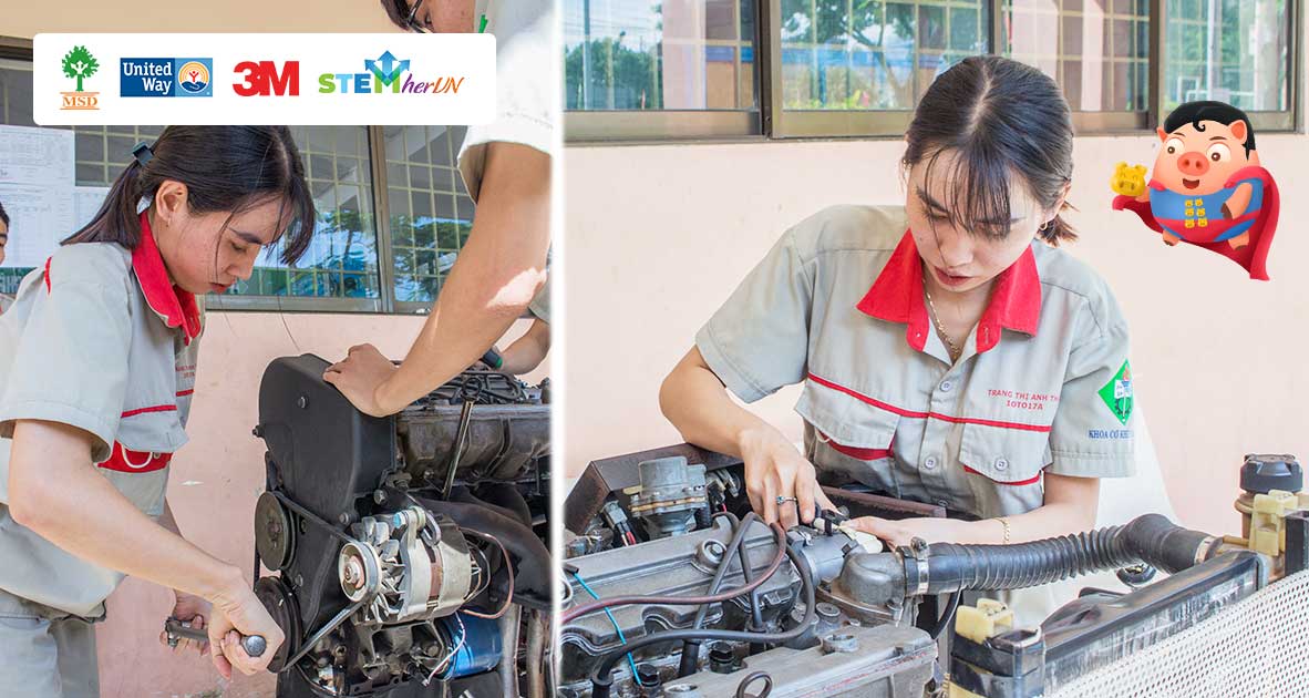 Chung tay góp Heo Vàng cùng MSD, Tập đoàn 3M và STEMherVN thúc đẩy giáo dục, mang lại cơ hội việc làm trong lĩnh vực STEM cho trẻ em gái và phụ nữ.