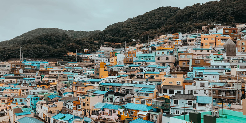 Những ngôi nhà nhiều màu sắc đậm chất Hàn Quốc