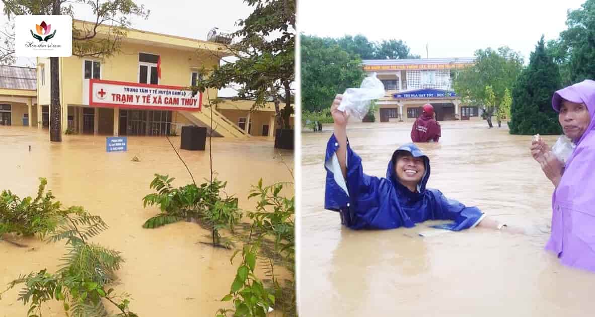 Hình ảnh mưa bão, lũ lụt tại đất tại miền Trung, gây ra nhiều mất mát về người và của