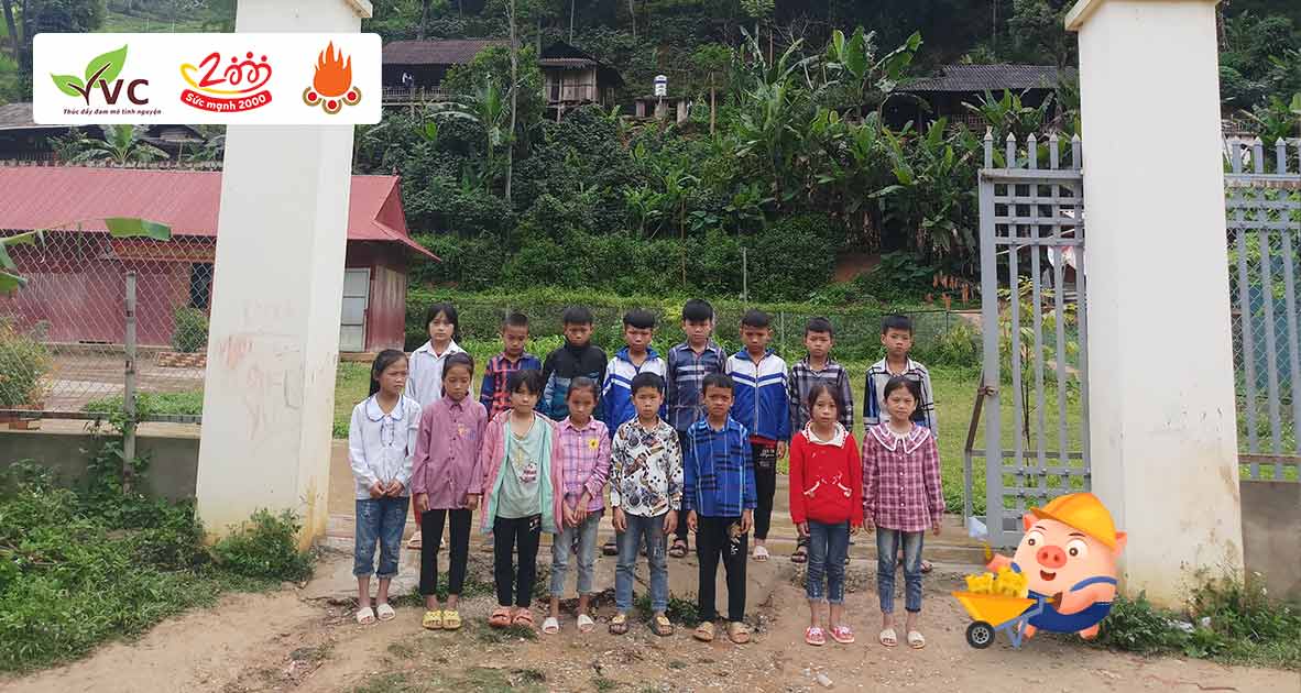 Cùng góp Heo Vàng xây dựng thêm phòng học điểm trường bản Lẩy, tỉnh Sơn La để các bé không phải học trong nhà tôn oi nóng, bí bách.