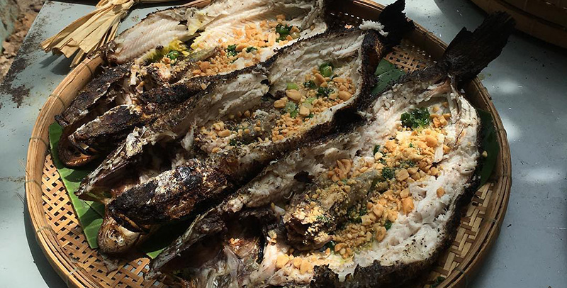 Cá lóc nướng là món ăn dân dã của miền Tây sông nước