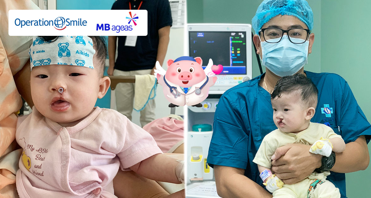 Góp Heo Vàng cùng MB Ageas Life gây quỹ phẫu thuật cho 70 em bé hở môi, hàm ếch. Giúp các em tự tin hòa nhập với bạn bè cùng trang lứa để đến trường, học tập, theo đuổi ước mơ riêng.