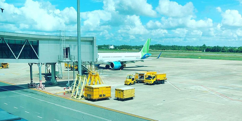 Có rất nhiều chuyến bay nội địa tới sân bay Cần Thơ.