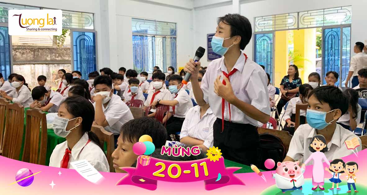 Cùng gây quỹ tặng 20 suất học bổng và tổ chức truyền thông phòng chống xâm hại, bạo lực trẻ em cho học sinh có hoàn cảnh khó khăn tại trường THCS Giao Long, huyện Châu Thành, tỉnh Bến Tre