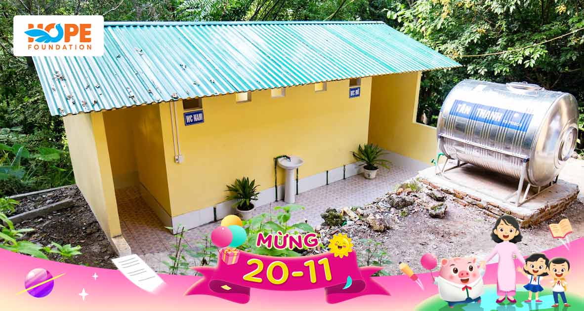 Một nhà vệ sinh mới được xây dựng tại huyện Đồng Văn, Hà Giang