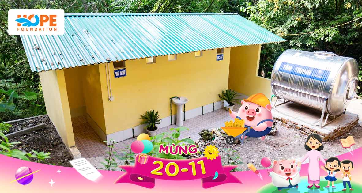 Một nhà vệ sinh mới được xây dựng tại huyện Đồng Văn, Hà Giang